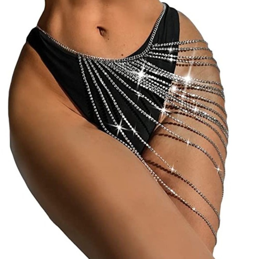NEW Sparkling Bling Swarovski Crystal Rhinestone Bikini Bottom + Gift!